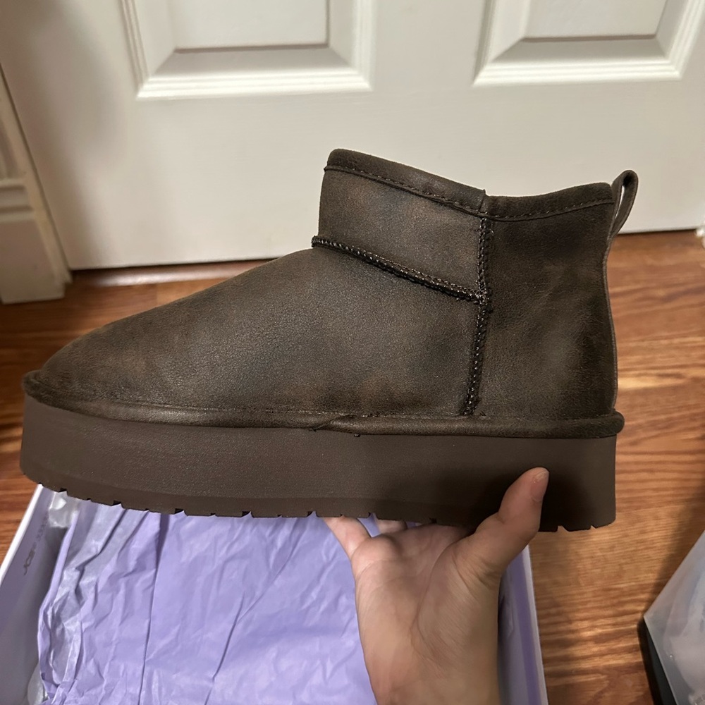 Brown Suede Ankle Boots